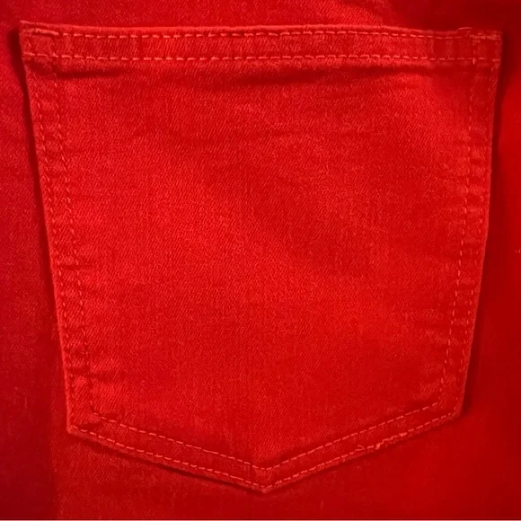 CHICO’S JEANS, Sz 2.5 / 14 / Lrg, Red So Slimming Girlfriend Slim Leg Ankle Crop - Picture 12 of 15